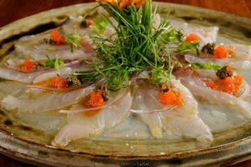 Carpaccio de robalo