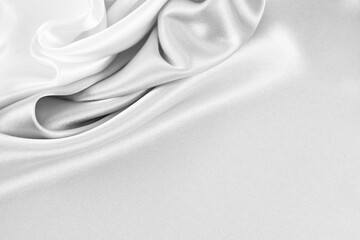 Satin fabric with gentle curves