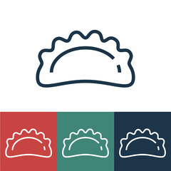 Linear vector icon with cheburek