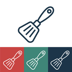 Linear vector icon with kitchen spatula