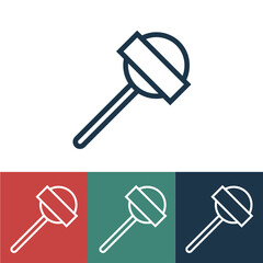 Linear vector icon with lollipop