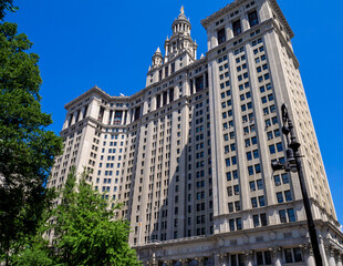 Fototapeta na wymiar City Hall downtown Manhattan New York City on a summer day