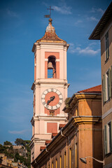 Naklejka premium The historic district of Nice with its colorful buildings - travel photography