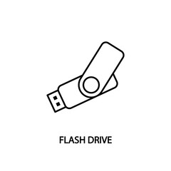 Flash drive line icon. USB symbol. memory.