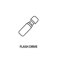 Flash drive line icon. USB symbol. memory
