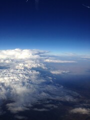 Vista Area del Cielo Azul Nubes blancas