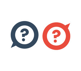 Question mark in bubble icon vector