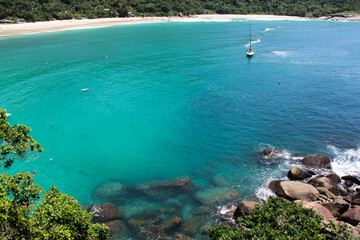 tropical beach with turquoise water