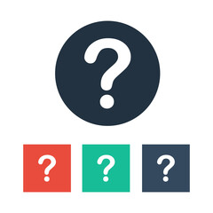 Question vector icon in the circle button