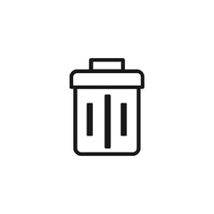 Black outline icon of waste and recycle EPS 10