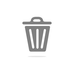 Trash bin basket icon vector illustration
