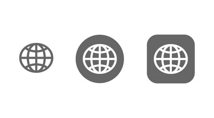  Globe icon set for your website and computer