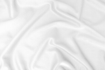 Obraz premium Abstract white fabric texture background. Wavy white cloth.