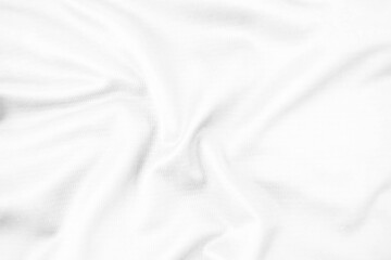 Abstract white fabric texture background. Wavy white cloth.