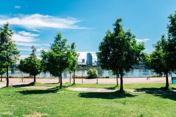 Obraz premium Ttukseom Hangang Park at summer in Seoul, korea