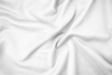 Abstract white fabric texture background. Wavy white cloth.