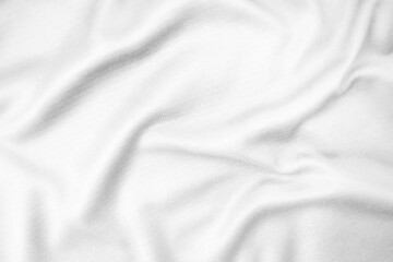 Obraz premium Abstract white fabric texture background. Wavy white cloth.
