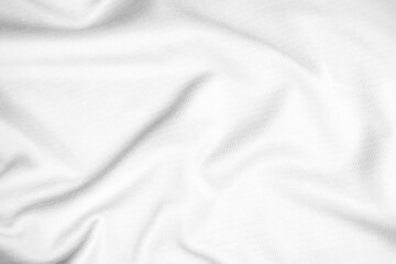 Abstract white fabric texture background. Wavy white cloth.