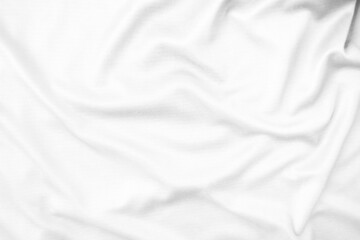 Abstract white fabric texture background. Wavy white cloth.