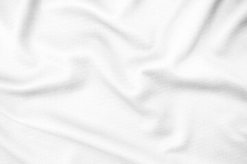 Abstract white fabric texture background. Wavy white cloth.