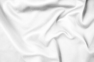 Obraz premium Abstract white fabric texture background. Wavy white cloth.