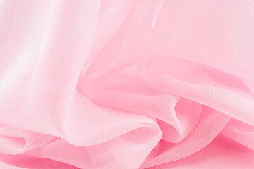 Satin fabric with gentle curves