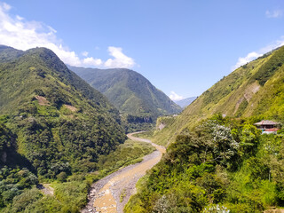 Fototapeta na wymiar Ecuador - the road of waterfalls in Banos