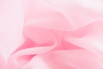 Satin fabric with gentle curves