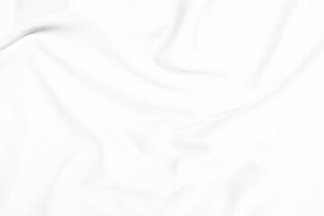 Abstract white fabric texture background. Wavy white cloth.