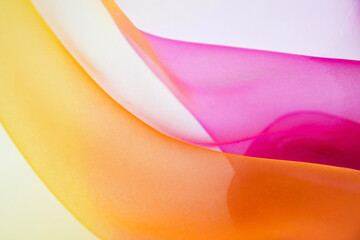 Satin fabric with gentle curves