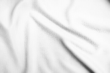 Abstract white fabric texture background. Wavy white cloth.