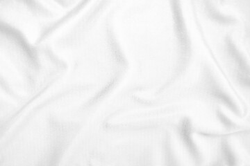 Abstract white fabric texture background. Wavy white cloth.