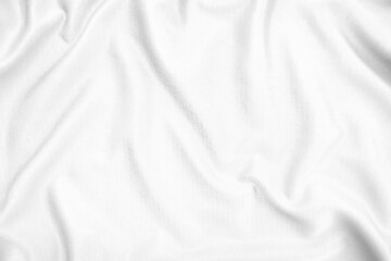 Abstract white fabric texture background. Wavy white cloth.