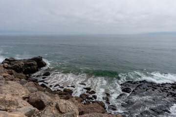 Beautiful panoramic Pacific coast vista near Point Mugu, Southern California