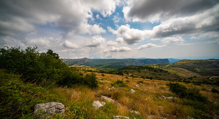 National Park of Prealpes D Azur in France - awesome landscaoe - wide angle view