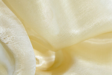 Satin fabric with gentle curves