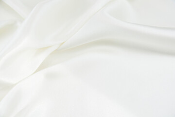 Obraz premium White satin fabric with gentle curves