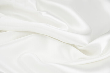 White satin fabric with gentle curves