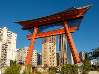 landscape of the Japanese garden of São Jose dos Campos