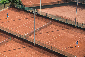 tennis court in the park
