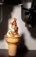 Close up of ice cream cone