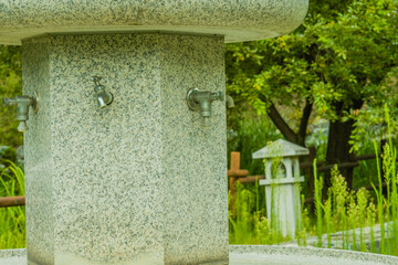 Large hand washing water fountain