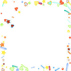 Sprinkles grainy. Cupcake donuts background.