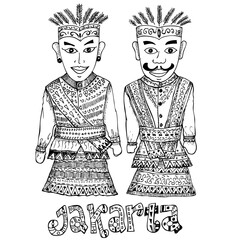 culture from jakarta, doodle sketch