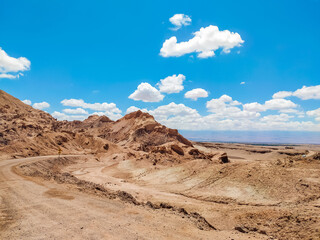 Fantastic uninhabited landscapes of the Atacama Desert in Chile