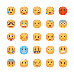 bundle of emojis faces set icons