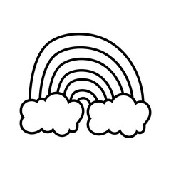 cute rainbow line style icon