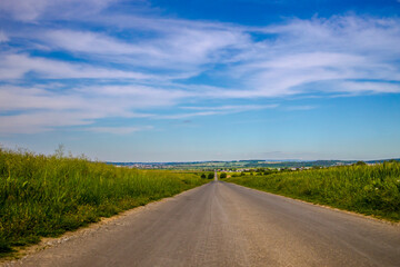 Country Road surround agriculture meadows