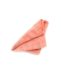 Old dirty torn rag isolated on white background. Cleaning rag.