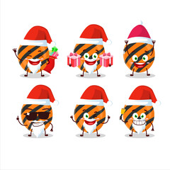 Santa Claus emoticons with halloween stripes candy cartoon character